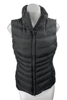 The North Face Women's Black Sleeveless Turtleneck Full Zip Puffer Vest Jacket S