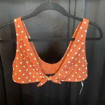 NWT LA Hearts Pacsun Brown with white Polka Dot Bikini Top