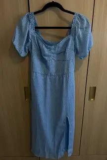 Hollister Blue Midi Dress Floral S