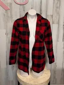 Madewell Red & Black Buffalo Plaid Flannel Shirt Jacket XS Button Front