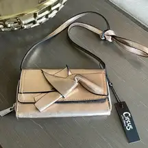 Rose Gold Bow Crossbody Wallet NWT
