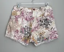 Pilcro Anthropologie Size S Printed Splatter High Rise Shorts