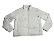 THREE DOTS Quilted Full Zip Puffer Jacket Size Small **SMALL FLAW** Winter