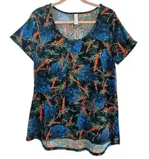 LuLaRoe  Cheetah Classic Tee Large Leopard Panther Jungle T-Shirt Top Colorful