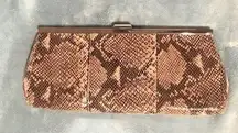 Banana Republic faux snake clutch