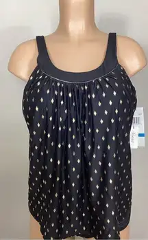 New. Coco Reef black tankini top. 36D(med). Retails $88
