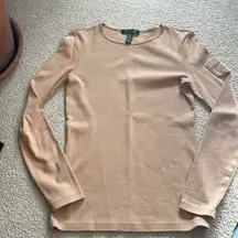 Ralph Lauren Long Sleeved Tan T-Shirt