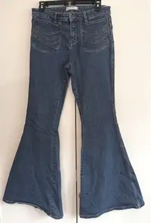Free People Bell Bottom Jeans Size W 30 | 70's Retro | Boho | Festival | Western