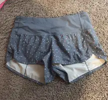 Sprinkle Lululemon Grey Colorful Speed Up Shorts