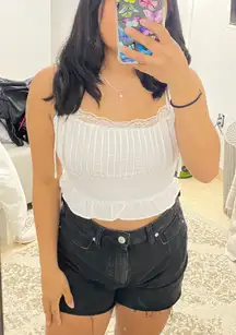 White Lace Crop top