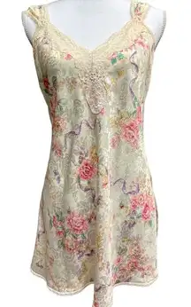Lucie‎ Ann II Vintage Floral Lacey Cami Camisole or Slip Dress Size M