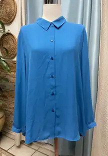 Jones New York Vibrant Blue Button Down Shirt
