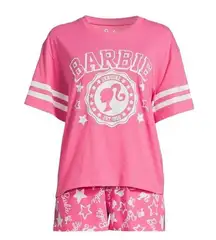 Barbie Women’s Graphic Tee and Shorts Lounge Set, 2-Piece nwt XL