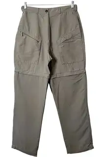 Lowe Alpine Womens Hiking Pants 29" Waist Tan Pockets Zip Away Shorts Outdoor