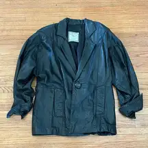 Christian Dior  Black Leather Blazer