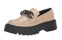 Dolce Vita Lug Sole Larazzo Platform Loafer Shoe Beige Size 9 NWT