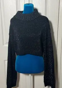 Revolve h:ours Cropped Sparkly Sweater Med Super Fun‎ Warm Office