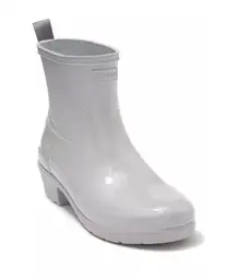 Refined Low Heel Biker Gloss Duo Waterproof Rain Boots 8