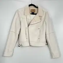 Ralph Lauren‎ Women's Chic Edgy Moto Biker Faux Shearling Vintage Jacket Size S