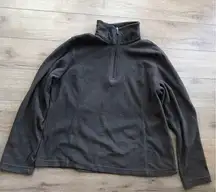 5/$15 Lands' end fleece half zip‎ up jacket Brown Athletic