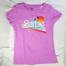 NWT Malibu Barbie Pastel Purple Baby Tee Crewneck Graphic Tee size XL (A-5)