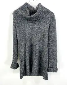 BCBG MAXAZRIA Gray Knit Cowl Neck Tunic Sweater