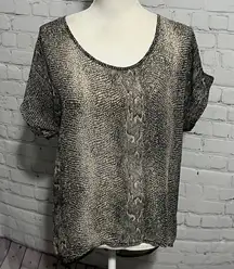 Luca Couture - snakeskin blouse - L