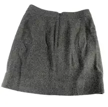 J.Crew Womens A Line Skirt Gray Above Knee Lined Zipper Wool Blend 2 New