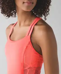 Lululemon Womens Tank Sz 6 City Sky Run By Grapefruit Mesh Most‎ Popular RARE