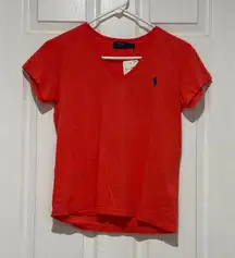 Polo by Ralph Lauren Women's Bright Red Short Sleeve Tee