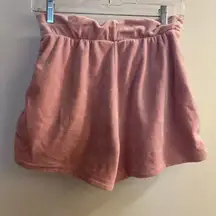 Lounge Rose Pink Womens Plush Shorts S Small Waist Elastic 26” To 28”