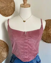 Light Pink Corset Crop Top