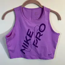 Nike Pro Women’s Purple Crop Tank Top Medium NWT