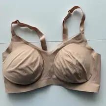 Honey Love 1X Sculpting Tank Bra Beige Seamless Smoothing Compression