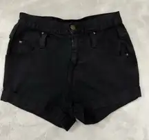 Women’s BDG Urban Outfitters Roll Up Black Jean‎ Shorts Size 25