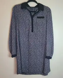 I Heart Ronson Gray Popover Tunic with Floral Print