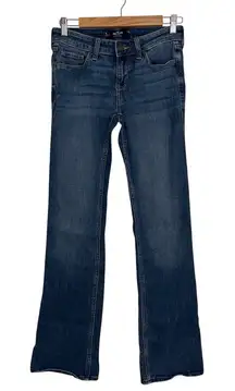 Hollister Low Rise Bootcut Jeans Womens W26 Dark Wash Soft Stretch Denim‎