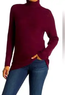 Cyrus Devotion By  S NEW Tunic Sweater Chunky Rib Turtleneck Red XS