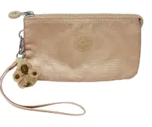 KIPLING CREATIVITY LARGE PLUS TOASTY GOLD‎ Nylon Wristlet Wallet Multi Pocket