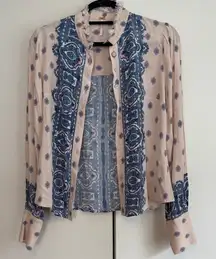 FREE PEOPLE Handkerchief Print‎ Button-Up Blouse | Size S/P | Boho Western