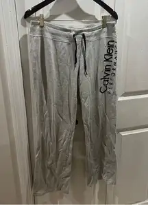 calvin klein performance gray wide leg sweatpants