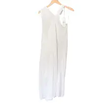 Vince White Twist Front Halter Cotton Dress