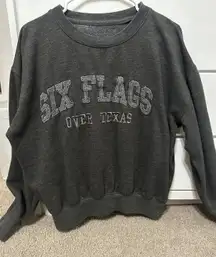 Six Flags Gray Crewneck