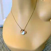 Dainty silver American Eagle necklace with charms! ✨💛