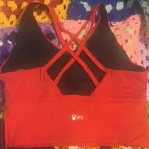 KFT Brands BUNDLE Goddess Bra RED and PURPLE Crossfit Brami Workout Cross Back M