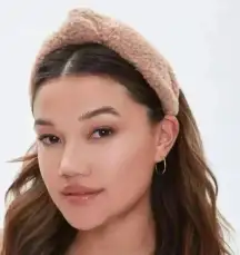 🆕FLUFFY TEDDY BEAR KNOTTED HEADBAND & SCRUNCHI🆕