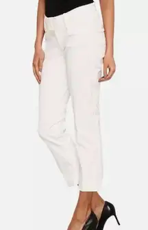 Lilly Pulitzer Resort Cropped Trouser in White Cotton Stretch Size 4