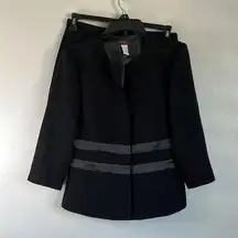 EUC Vintage Cynthia Howie Mini Skirt Blazer Set Black sz 8