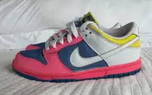 Nike Dunks Low Vintage 2006 Women’s 6 Light Blueberry 309324-614 Pink Yellow