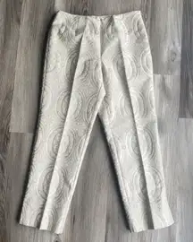 Vintage Susan Bristol Womens Pants 10 Beige Pleated Tapestry Pants High Waisted‎